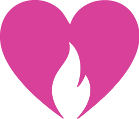 Edenne / Original heart/flame symbol
