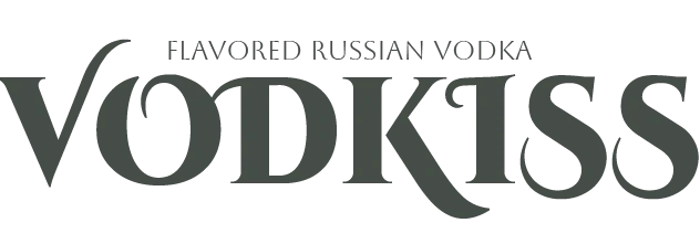Original Vodkiss primary logo with the Flavored Russian Vodka descriptor
